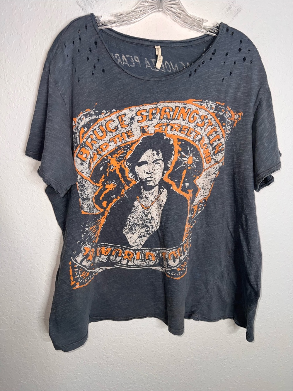 Magnolia Pearl Distressed Bruce Springsteen 78' Tour Tee Shirt Top One Size Rare